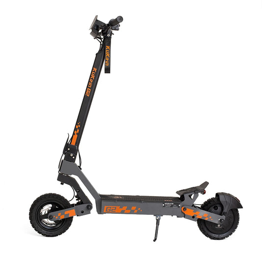 KuKirin G2 Scooter: 48V 15Ah battery with up to 55 km range for extended rides.