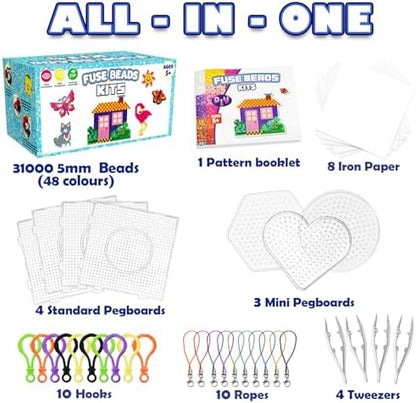 Mosaibead Supreme Fuse Beads Kit: 31,000 Beads & 48 Colors